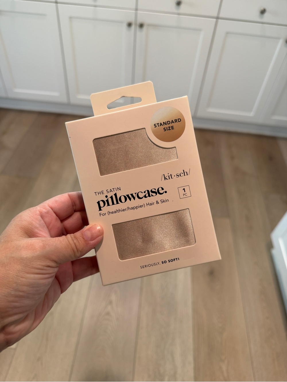 Kitsch Satin Pillowcase - Champagne Beige Standard Size